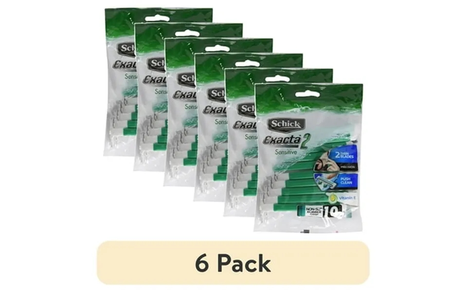 6 Pack Schick Exacta2 Sensitive Disposable Razor 10 Count Pack Of 2