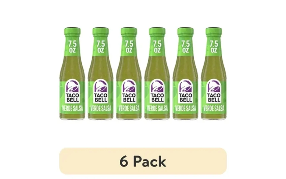 6 Pack Taco Bell Verde Salsa 7.5 Oz Bottle