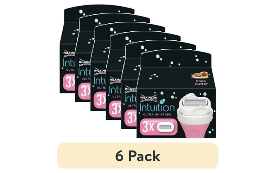 6 Pack Wilkinson By Schick Intuition Ultra Moisture With Shea Butter Refill Blade Cartridges For Women 3 Count