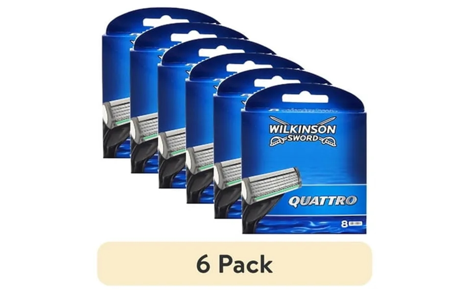 6 Pack Wilkinson By Schick Quattro Refill Blade Cartridges 8 Count