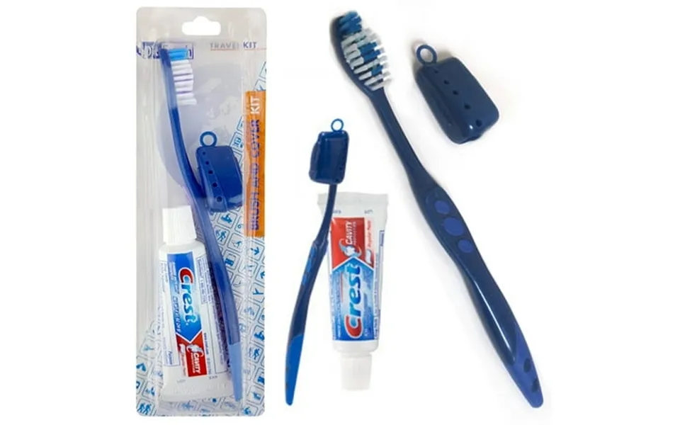 6 Packs Toothbrush Toothpaste Kit Travel Crest .85 Oz Holder 3 Piece Set Compact