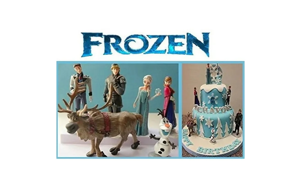 6 Piece Frozen Play Set Toy Figure Set Cake Decoration Toppers Elsa Anna Olaf