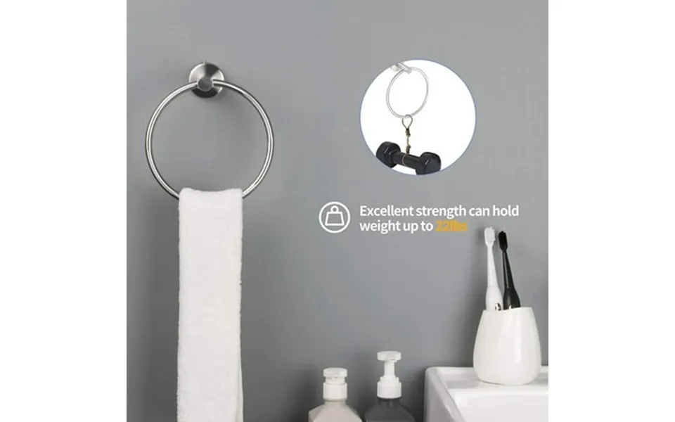 6 Piece Stainless Steel Bathroom Towel Rack Set Wall Mount-brushed Nickel