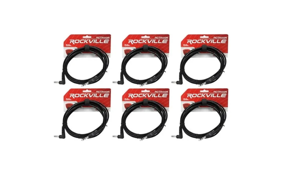 6 Rockville Rctr110r-b 10 1 4 Trs Right Angle - 1 4 Trs Straight Cable