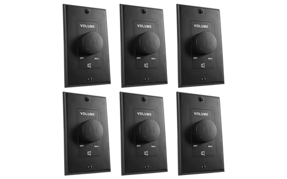 6 Rockville Vol7035 Black 35w 70v Wall Volume Control Zone Controllers