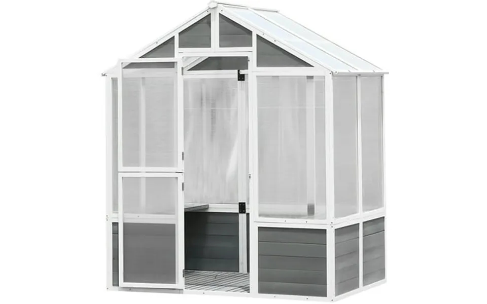 6 X 4 Walk-in Polycarbonate Greenhouse Outdoor Garden Greenhouse For Plants In Winter Grow House With Sturdy Cold Wooden