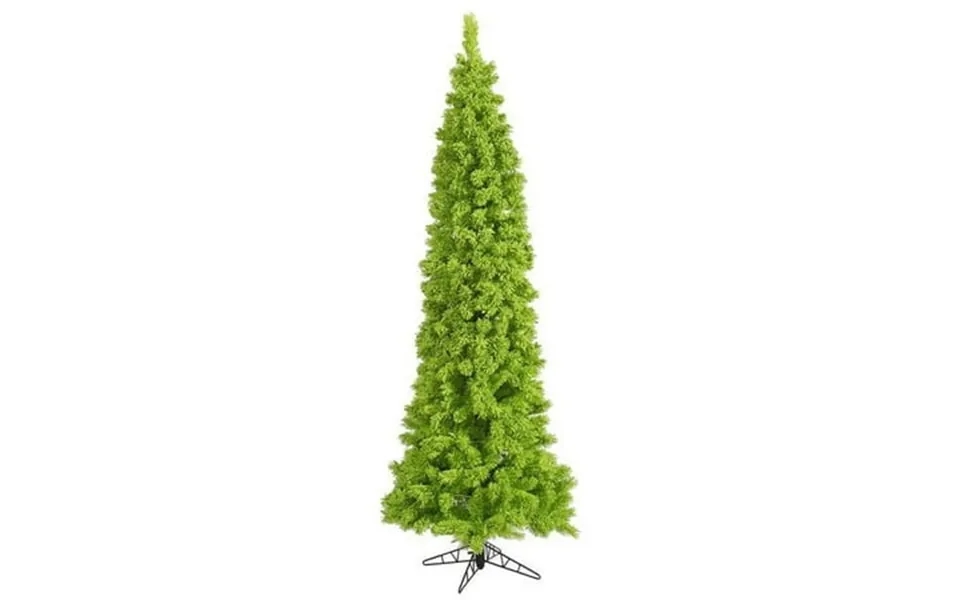 6.5 Ft. X 27 In. Flocked Lime Pencil Fir Tree With 555 Tips Mini Light