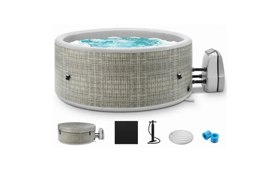 65 Inflatable Hot Tub Segmart 3 To 5 Person Outdoor Hot Tub Round Portable Home Spa With 100 Soothing Airjets Lockable C