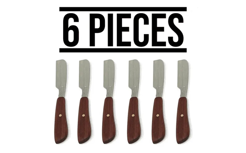 6x Straight Handle Zinc Alloy Japanese Straight Edge Razor Hair Eyebrow Trimming