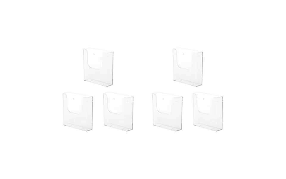 6x Wall Mounted File Organizer Transparent Wall Mounted File Holder Folder A5 File Holder For Home Office