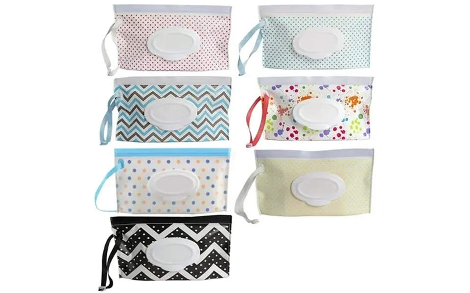 7 Pack Portable Refillable Wet Wipe Container Reusable Portable Wet Wipe Pouch Wipe Dispenser Container Baby Travel Wet