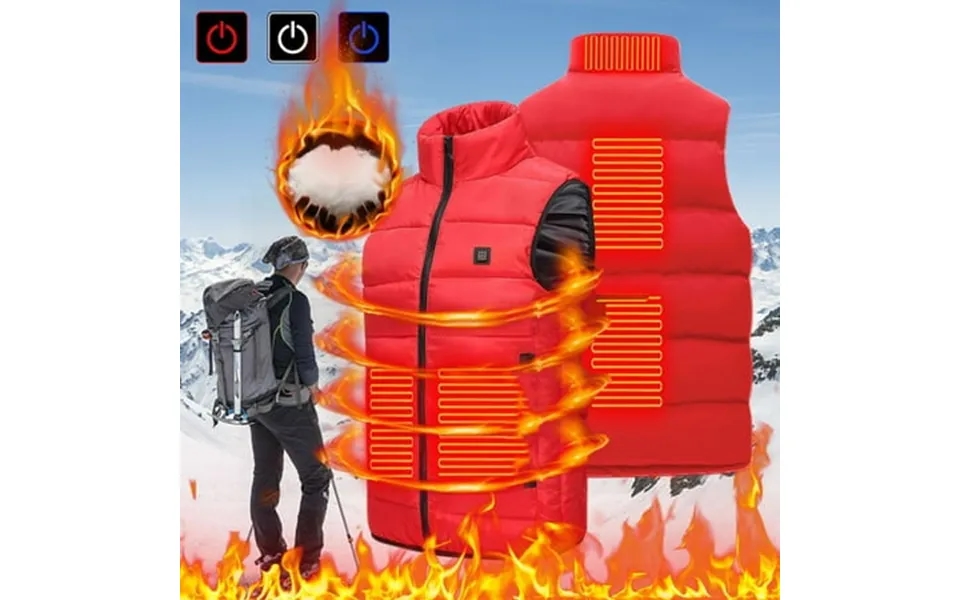 70% Off Clear Heated Vest For Men Women Usb Charging Heating Vest Stand Up Collar Full Zip Padded Jacket Coat Sleeveless