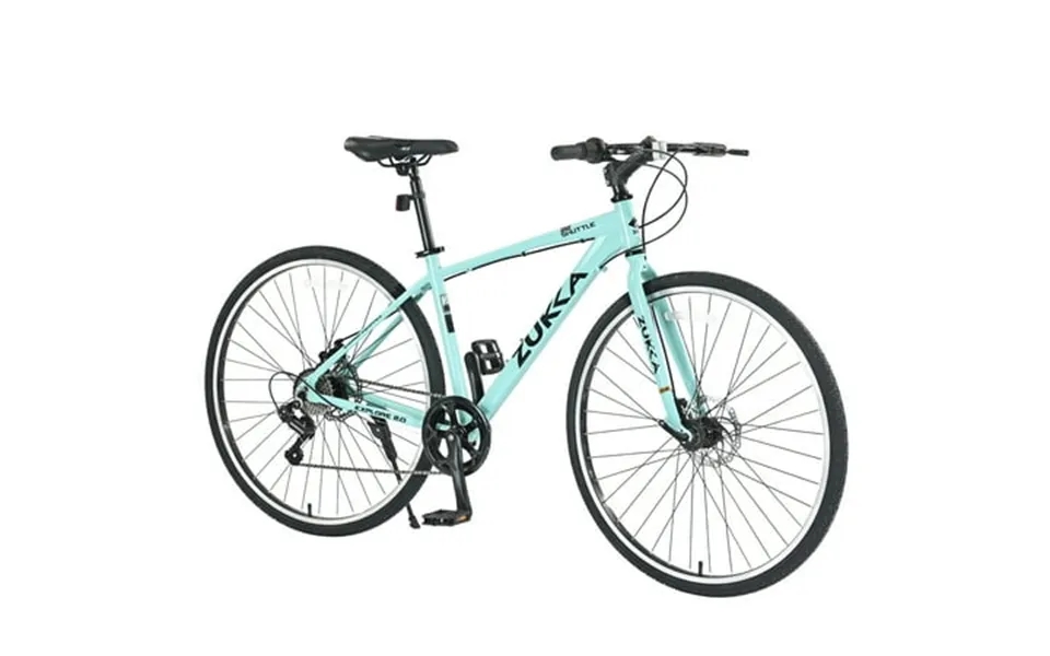 700c Hybrid Road Bike Shimano 7-speed Adult Bike Aluminum Frame City Bicycle For Men Women Green