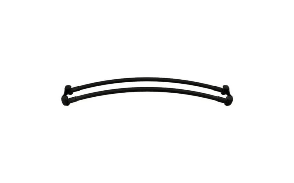7110d-36-bl 36 Double Curved Shower Curtain Rod-black