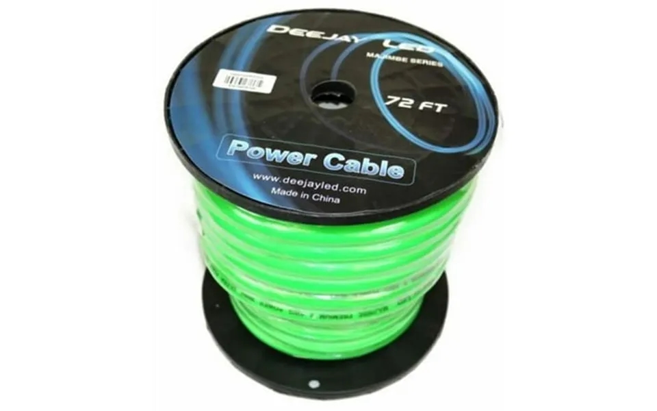 72 Ft. 70 Percent Aluminum & 30 Percent Copper Power Cable For Vehicular Audio Amplifiers Green