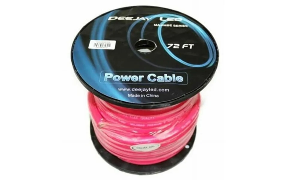 72 Ft. 70 Percent Aluminum & 30 Percent Copper Power Cable For Vehicular Audio Amplifiers Pink