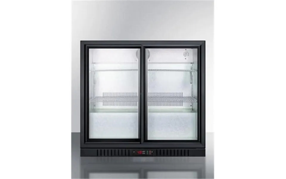 7.4 Cu. Ft. Commercial Back Bar Beverage Center With Sliding Glass Doors Stainless Steel