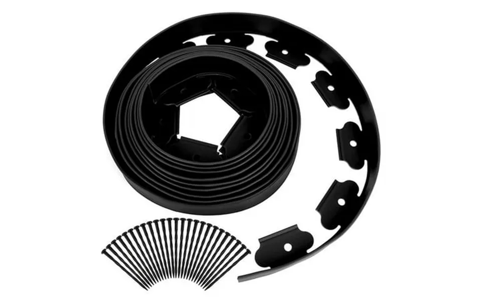 7.5 X 12.5 In Black Abs Plastic Garden Border Edging 15 Count