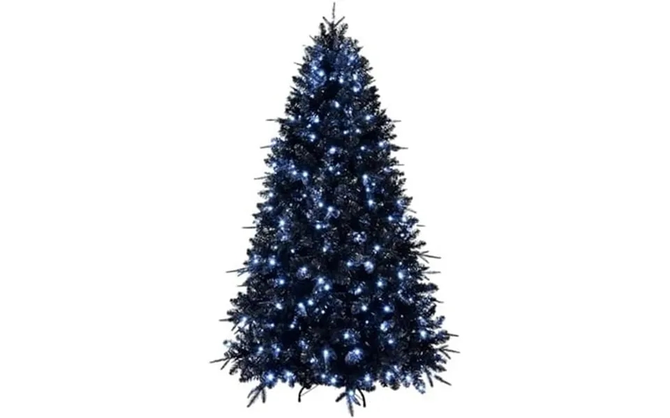 7ft Black Christmas Tree Prelit Pre Lit Artificial Christmas Tree With 1916 Branch Tips And 450 Lights Black Halloween T