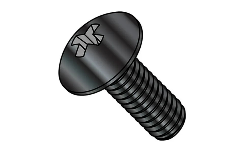 8-32x5 16 Phillips Full Contour Truss Machine Screw Fully Threaded 18 8 S S Blk Oxide Pack Qty 5 000 Bc-0805mpt188b