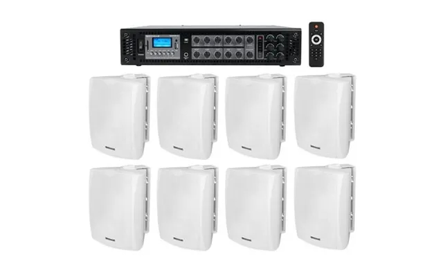 8 6.5 White Commercial 70v Wall Speakers Amp For Restaurant Office Cafe Bar product image