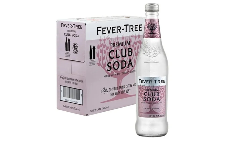 8 Bottles Fever-tree Club Soda 16.9 Fl Oz