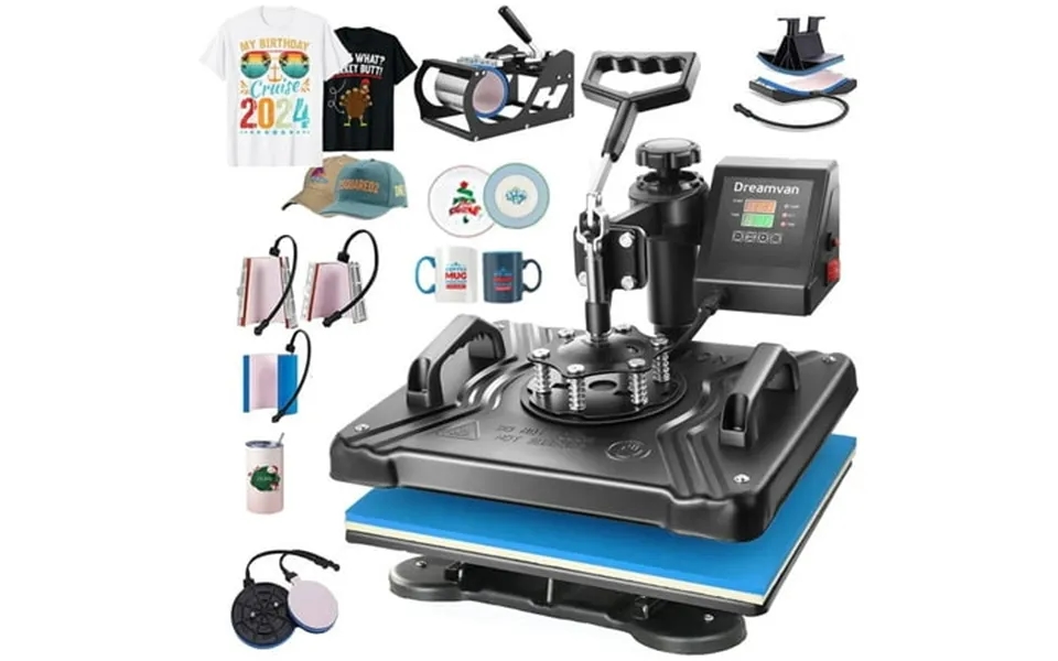 8 In 1 Heat Press Machine 12 X 15 Combo Digital Multifunctional Sublimation Heat Transfer Machine 360-degree Rotation Sw