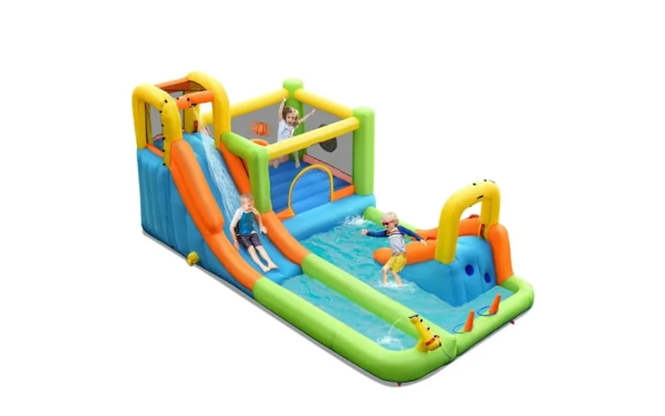 8 In 1 Inflatable Water Slide Park Bounce House Without Blower