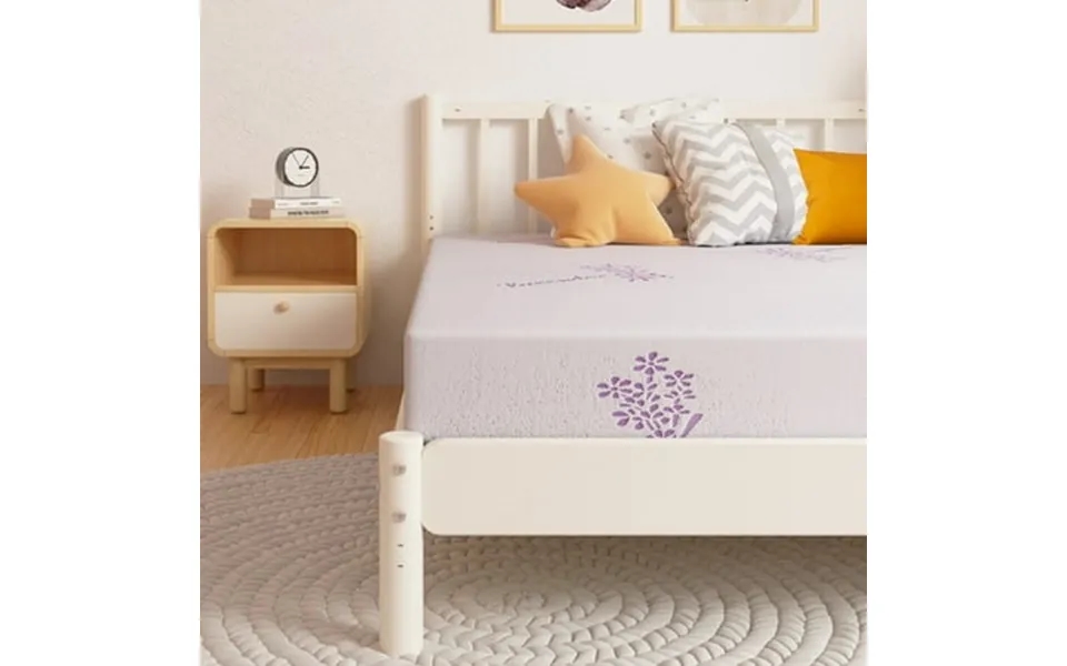 8 Inch Twin Size Lavender Gel Memory Foam Mattress In A Box Medium Feeling Made In Usa