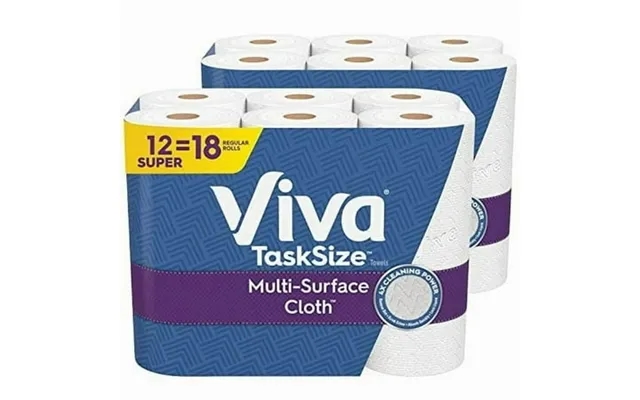 8 Pack Viva Multi-surface Cloth Paper Towels Task Size - 12 Super Rolls product image