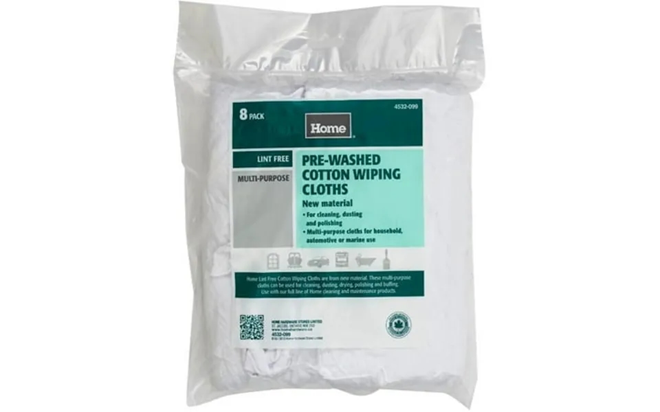 8 Pack White Lint Free Cloth Wipes