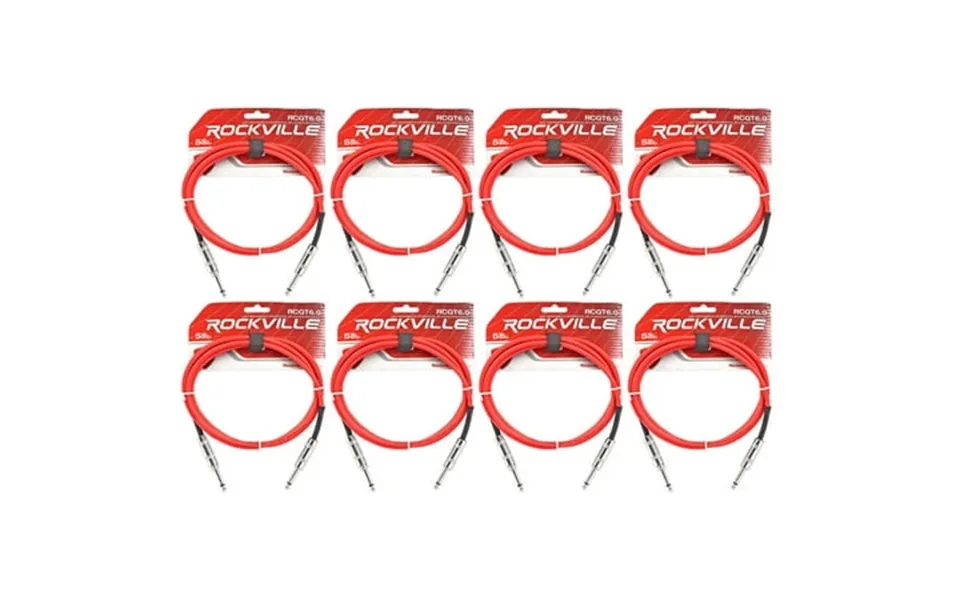 8 Rockville Rcgt6.0r 6 1 4 Ts To 1 4 Ts Guitar Instrument Cable