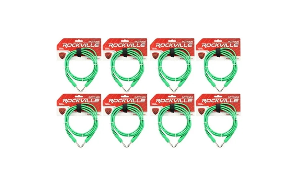 8 Rockville Rctr106g Green 6 1 4 Trs To 1 4 Trs Cable 100% Copper