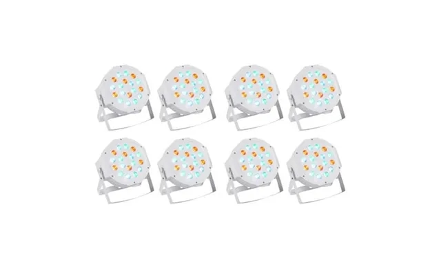 8 Rockville Rockpar50 Wht Led Rgb Compact Par Can Dj Club Dmx Wash Lights product image