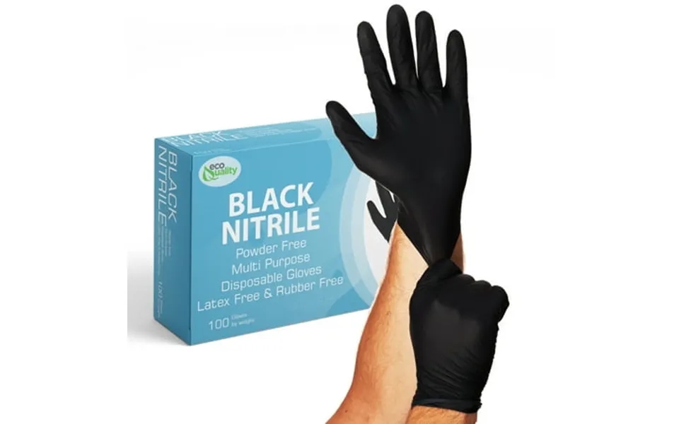 800 Pack Small Black Nitrile Exam Gloves - Disposable Latex Rubber Free Powder Free Black Gloves Non Sterile Food Safe 4