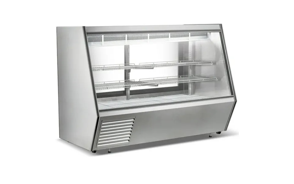 84 In. Stainless Steel Square Glass Refrigerated Deli Case 40