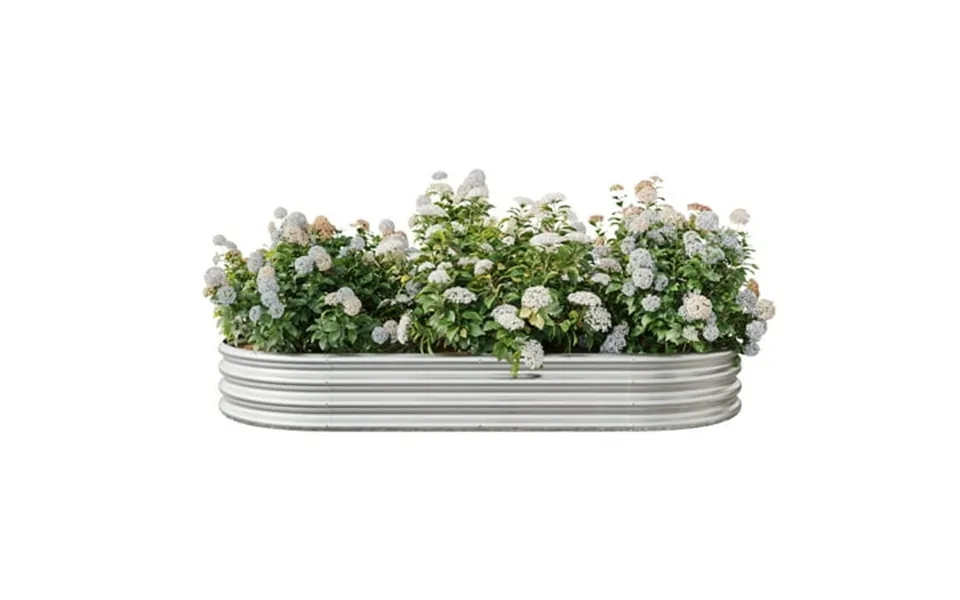 88.98 X 44.68 X 11.42 Inch Oval Raised Garden Bed Large Galvanized Steel Raised Planter Box Metal Planter Flower Bed For