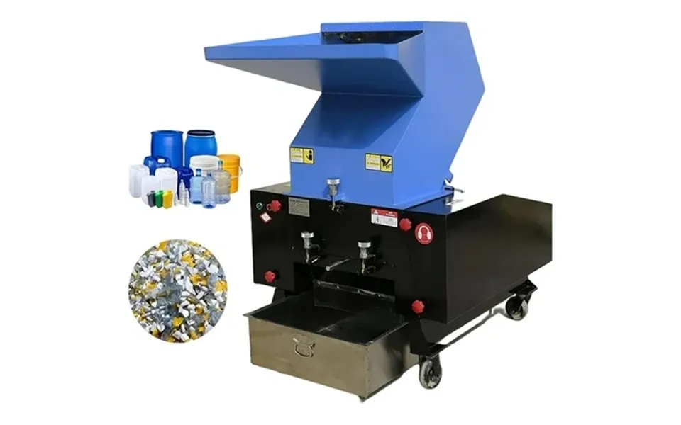 8mm Screen Electric Plastic Shredder Grinder Granulator Plastic Crushing Machine Bottle Cans Chipper For Recycling Waste