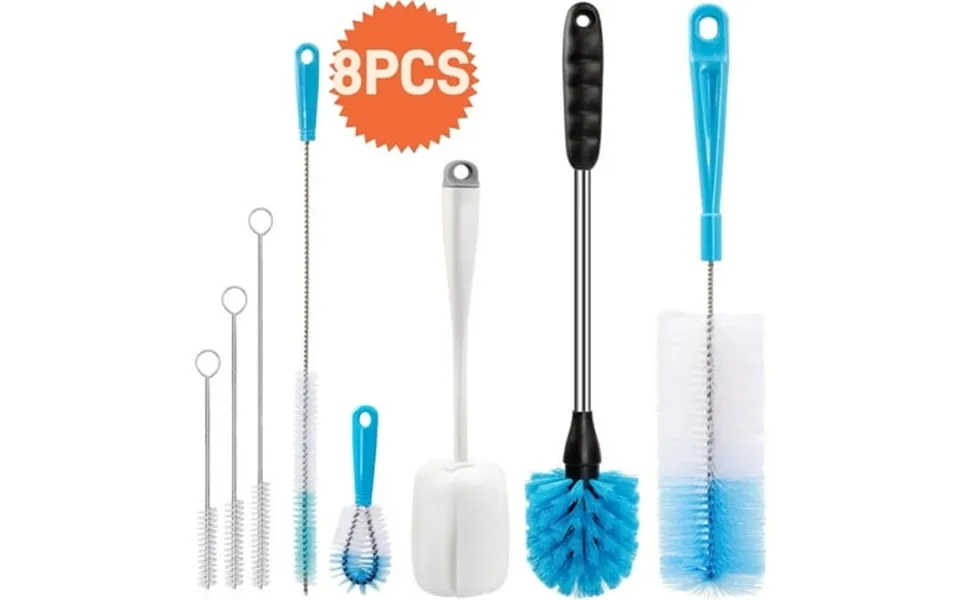 8pack Bottle Brush Tube Cleaning Set Long Handle Bottle Cleaner For Washing Narrow Neck Beer Bottles Wine Decanter Narro
