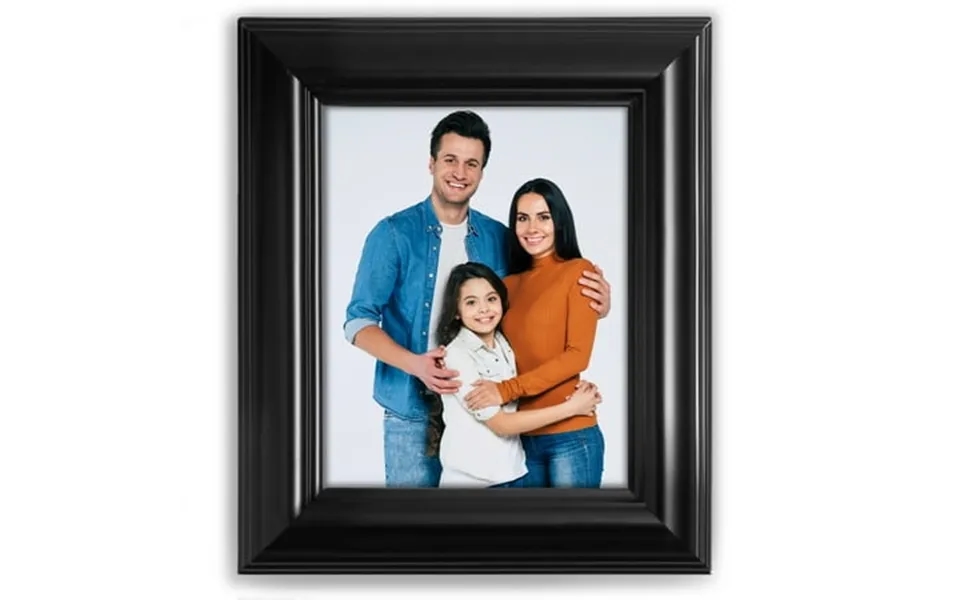 8x10 2 Traditional Black Frame Polystyrene No Mat