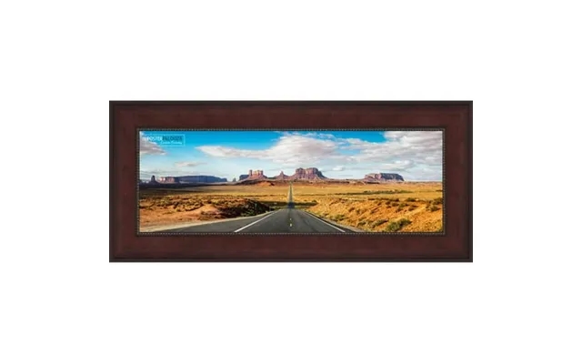 8x24 Distressed Brown Picture Frame - Uv Acrylic Foam Board Backing Hanging Hardware product image