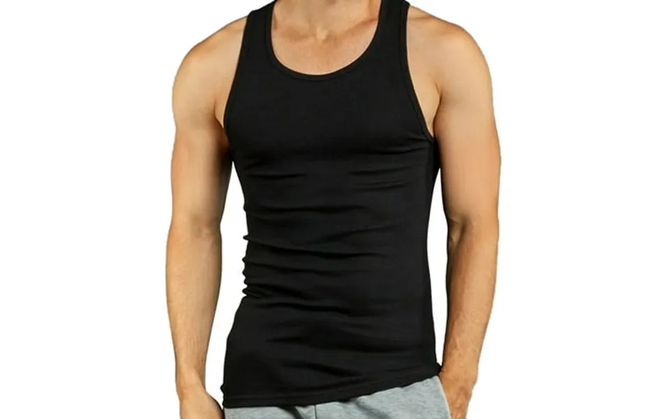 9 Men 100% Cotton Tank Top A-shirt Undershirt Ribbed Black Muscle Sleeveless Gym