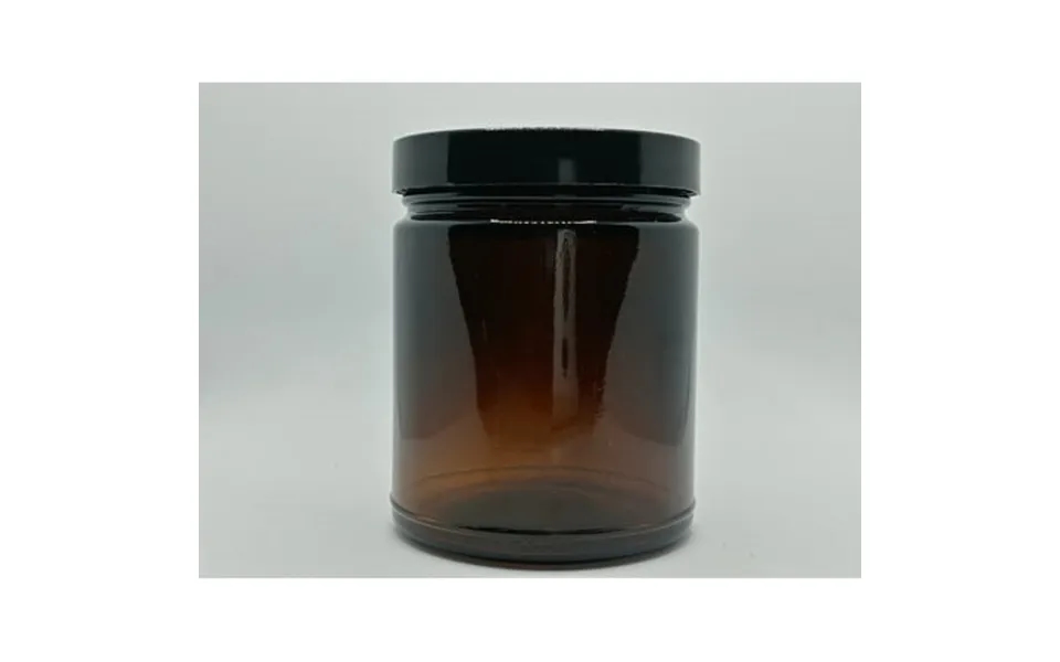 9 Oz. Amber Glass Jar With Lid 12 Pack