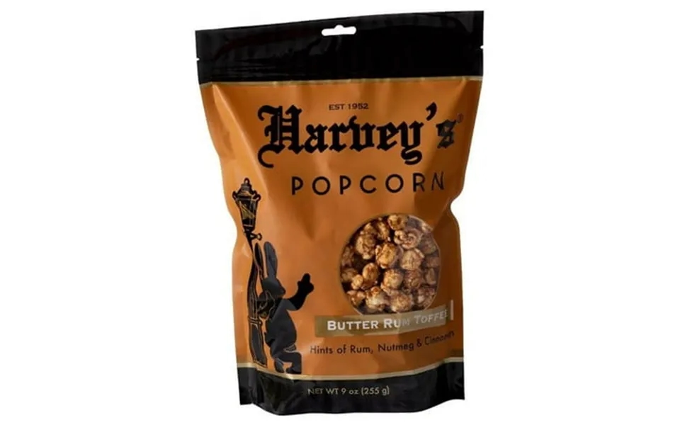 9 Oz Butter Rum Bagged Toffee Popcorn Pack Of 12