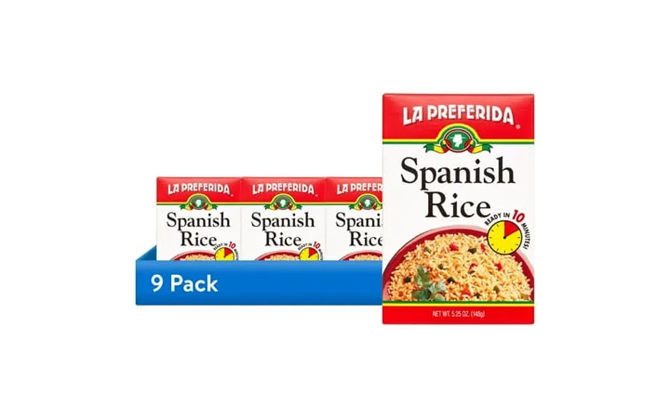 9 Pack La Preferida Spanish Rice Prepared Meals 5.25 Oz Box