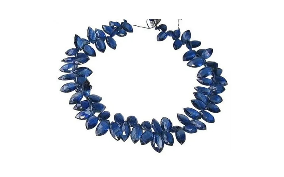 92cts Aaa Kyanite Faceted Briolette Bead Strand 8.5x4.5x2.5mm To 9