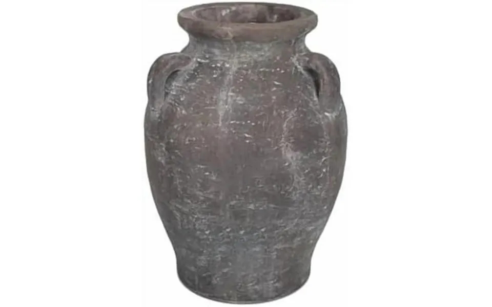 9.5 Black Terracotta Vase Handmade Rustic Floor Ceramic Vases Large Antique Pottery Clay With 3 Ear Design Farmhouse Hou