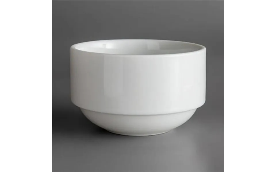 9.5 Oz Royale Stackable Bright White Porcelain Soup & Bouillon Bowl