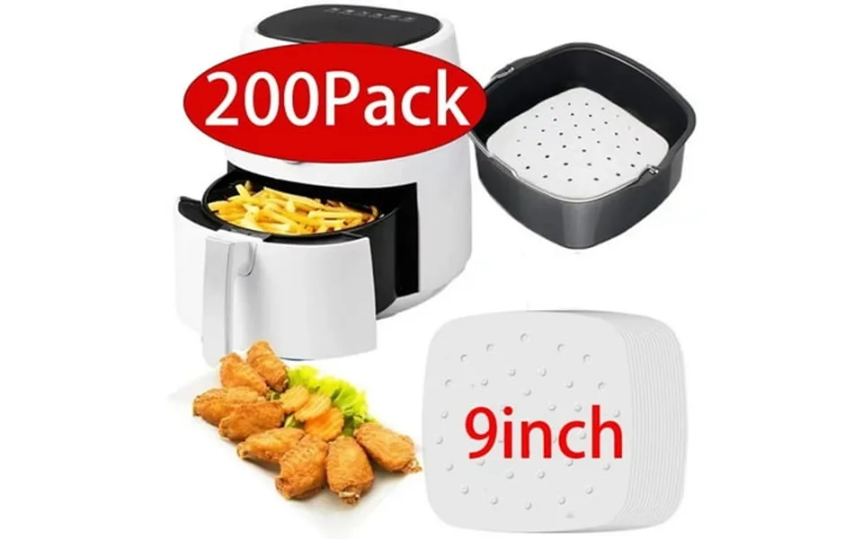 9inch Air Fryer Liners Perforated Non-stick Mat Steaming Baking Cooking White Pot Oil Paper Baking Accessories
