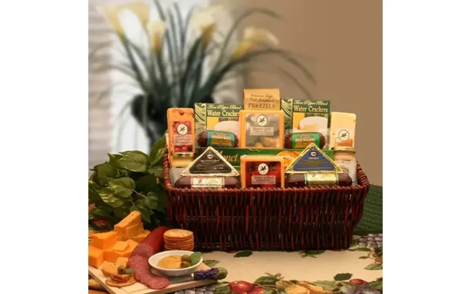 A Classic Selection Meat & Cheese Gourmet-small - Perfect Meat And Cheese Gift Basket